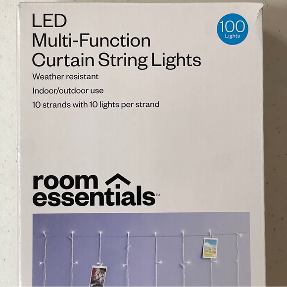 NIB ROOM ESSENTIALS LED Curtain Lights - Picture 3 of 9